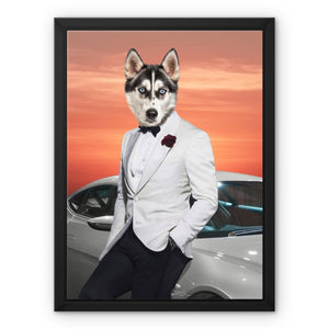 007 (James Bond Inspired): Custom Pet Canvas - Paw & Glory - Dog Portraits - Pet Portraits