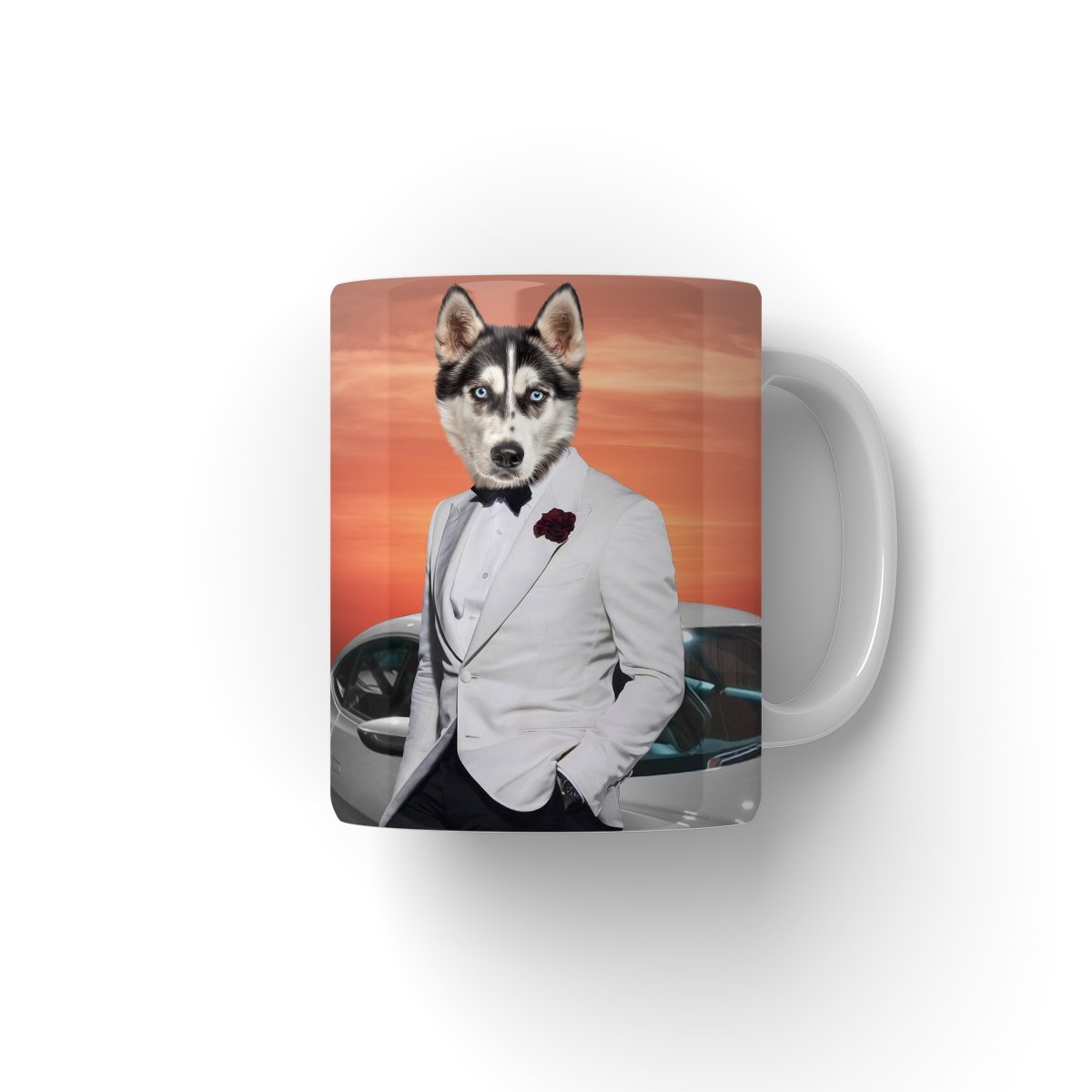 007 (James Bond Inspired): Custom Pet Coffee Mug - Paw & Glory - Dog Portraits - Pet Portraits