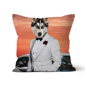 007 (James Bond Inspired): Custom Pet Pillow - Paw & Glory - Dog Portraits - Pet Portraits