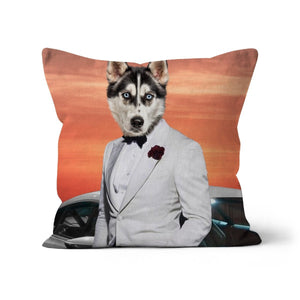 007 (James Bond Inspired): Custom Pet Pillow - Paw & Glory - Dog Portraits - Pet Portraits