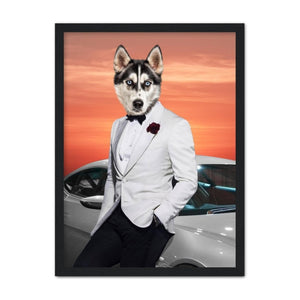 007 (James Bond Inspired): Custom Pet Portrait - Paw & Glory - Dog Portraits - Pet Portraits