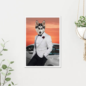 007 (James Bond Inspired): Custom Pet Poster - Paw & Glory - Dog Portraits - Pet Portraits