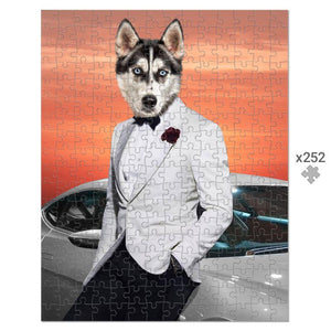 007 (James Bond Inspired): Custom Pet Puzzle - Paw & Glory - Dog Portraits - Pet Portraits