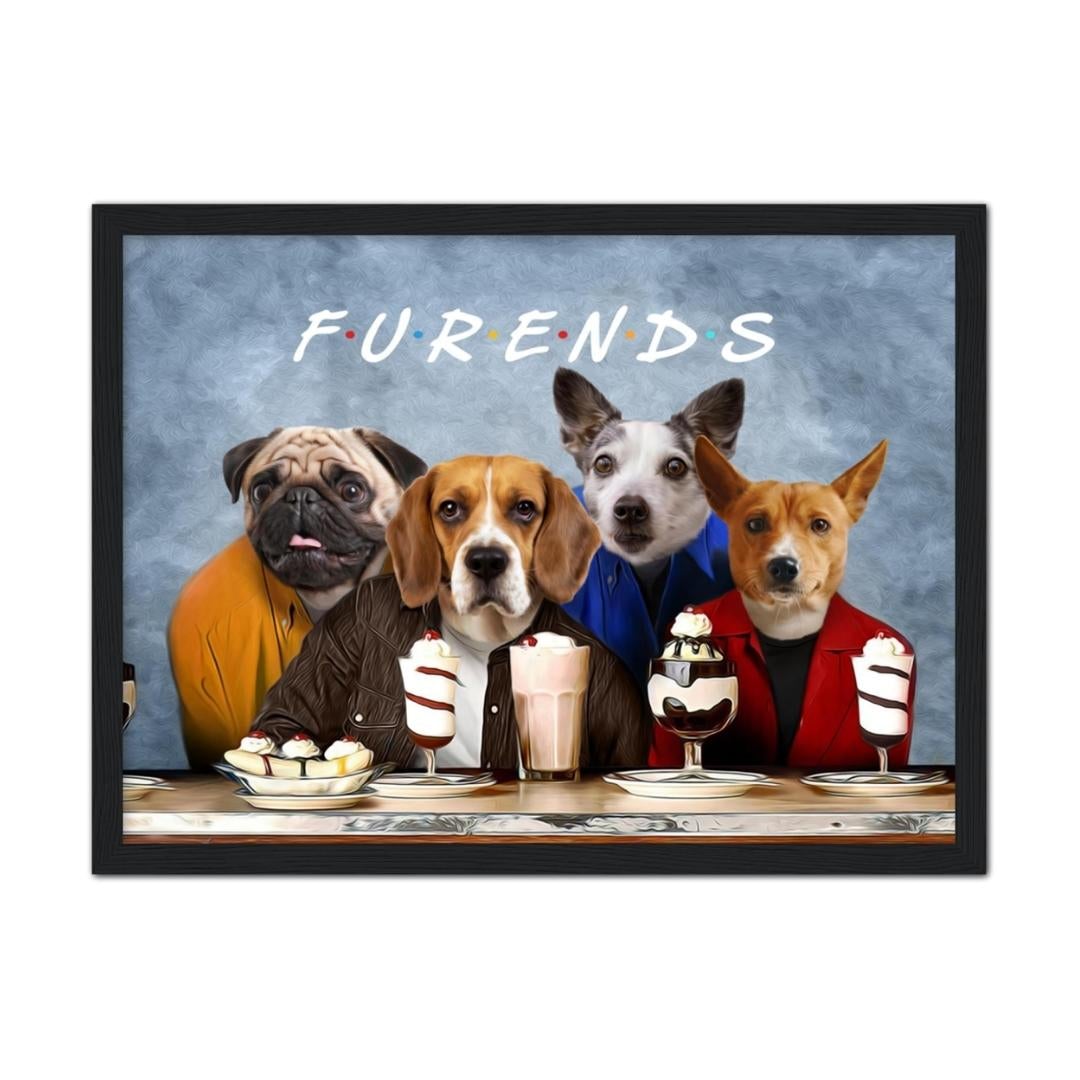 4 Furends: Custom Pet Portrait - Paw & Glory - Dog Portraits - Pet Portraits