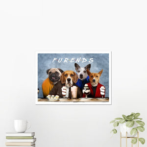 4 Furends: Custom Pet Poster - Paw & Glory - Dog Portraits - Pet Portraits