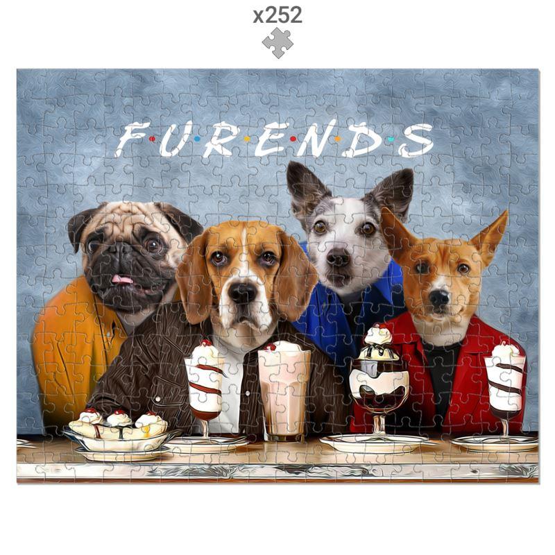 4 Furends: Custom Pet Puzzle - Paw & Glory - Dog Portraits - Pet Portraits