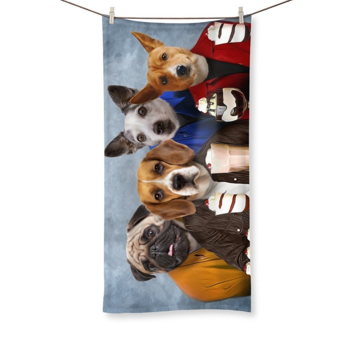 4 Furends: Custom Pet Towel - Paw & Glory - Dog Portraits - Pet Portraits