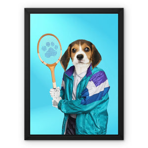 80s Tennis Champ: Custom Pet Canvas - Paw & Glory - Dog Portraits - Pet Portraits