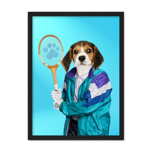 80s Tennis Champ: Custom Pet Portrait - Paw & Glory - Dog Portraits - Pet Portraits