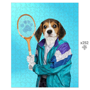 80s Tennis Champ: Custom Pet Puzzle - Paw & Glory - Dog Portraits - Pet Portraits