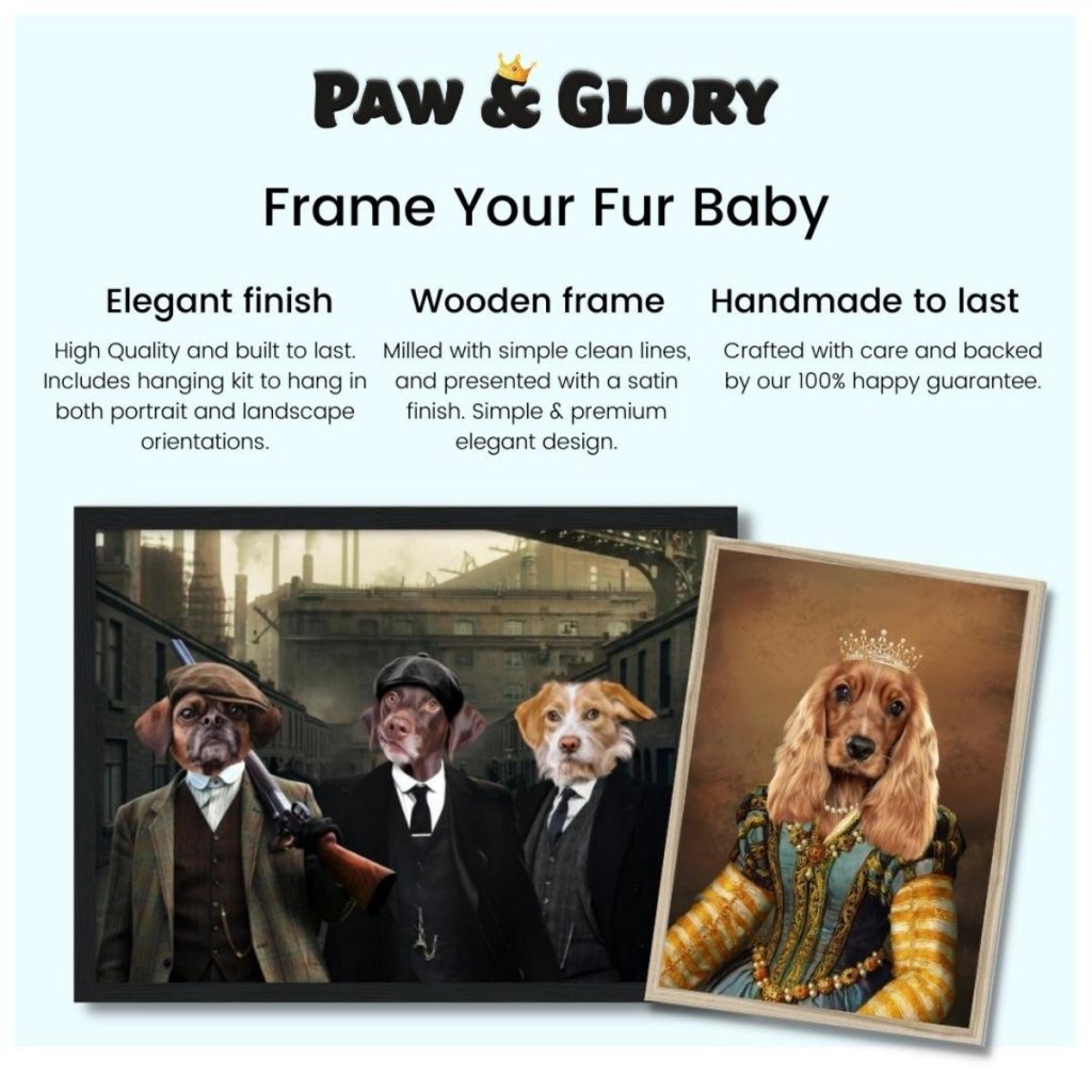 Add a Frame to Your Poster - Paw & Glory - Dog Portraits - Pet Portraits