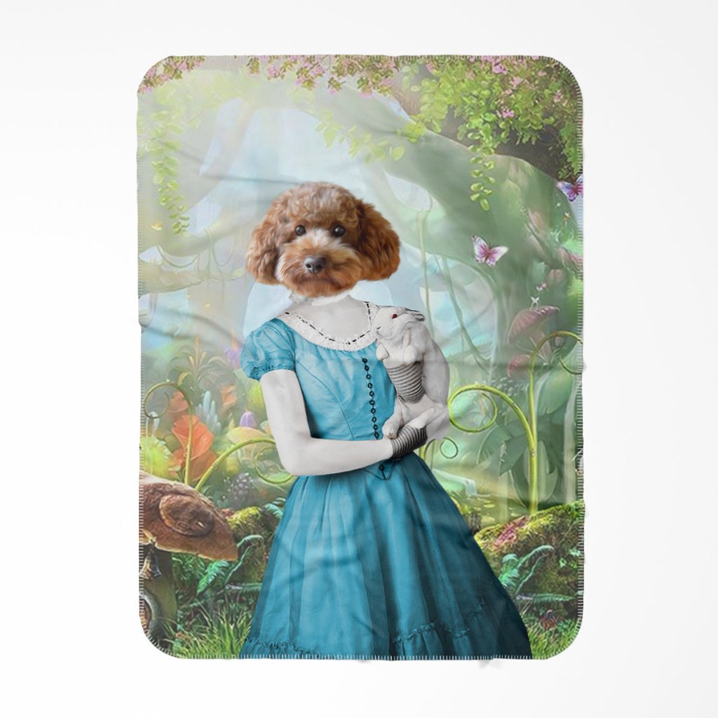 Alice in Wonderland: Custom Pet Blanket - Paw & Glory - Dog Portraits - Pet Portraits