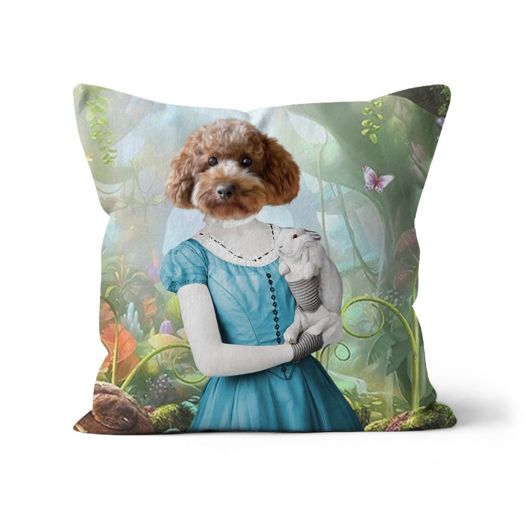 Alice in Wonderland: Custom Pet Pillow - Paw & Glory - Dog Portraits - Pet Portraits