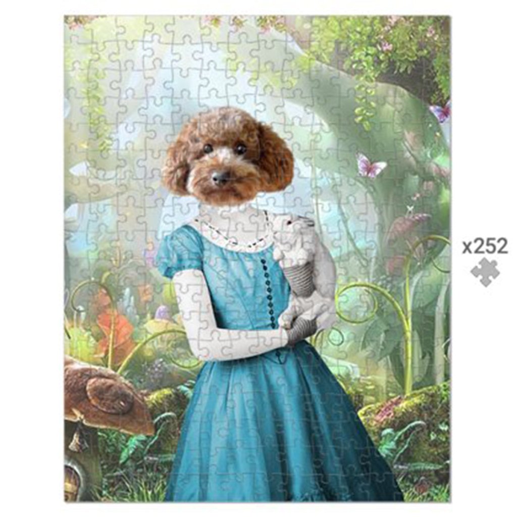 Alice in Wonderland: Custom Pet Puzzle - Paw & Glory - Dog Portraits - Pet Portraits