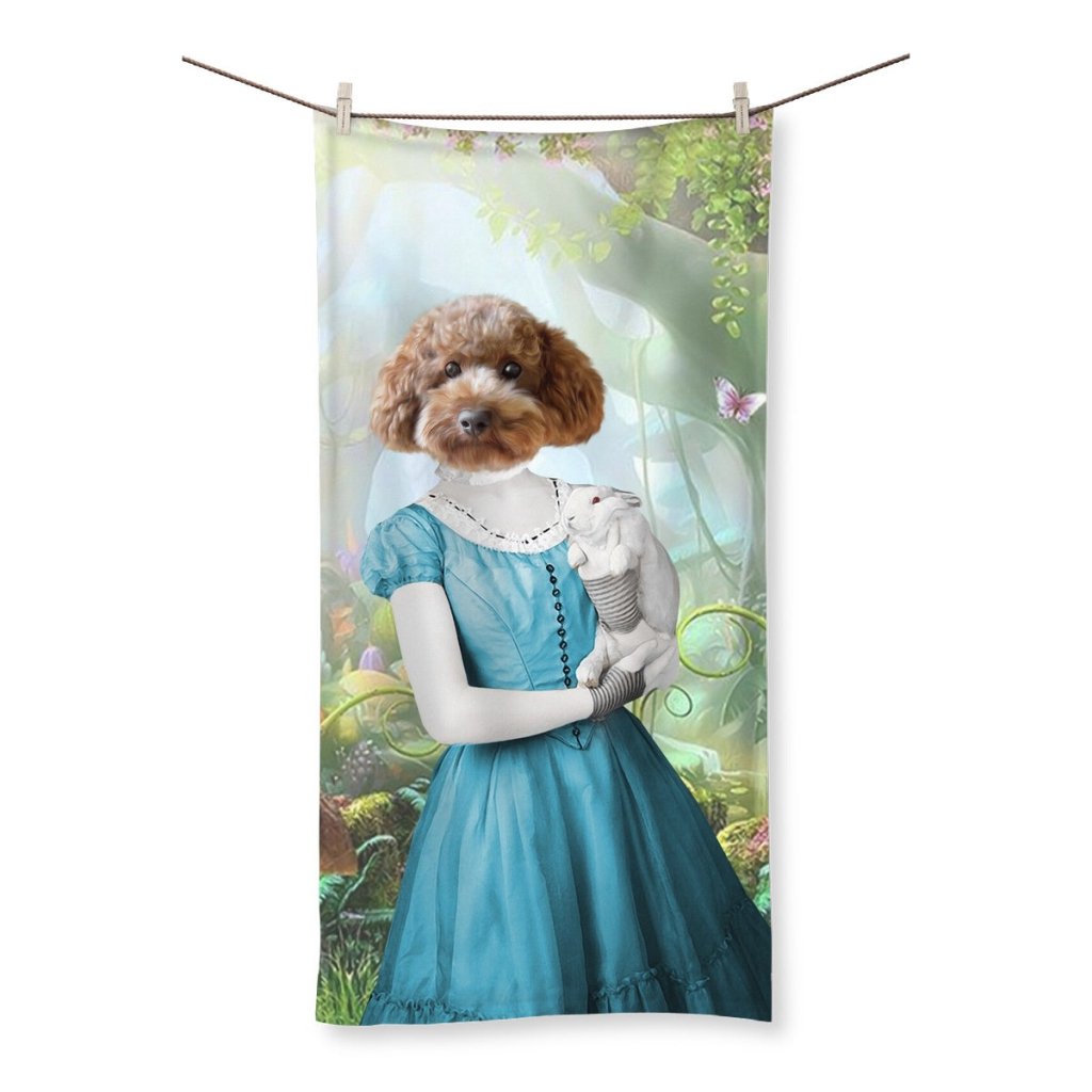 Alice in Wonderland: Custom Pet Towel - Paw & Glory - Dog Portraits - Pet Portraits