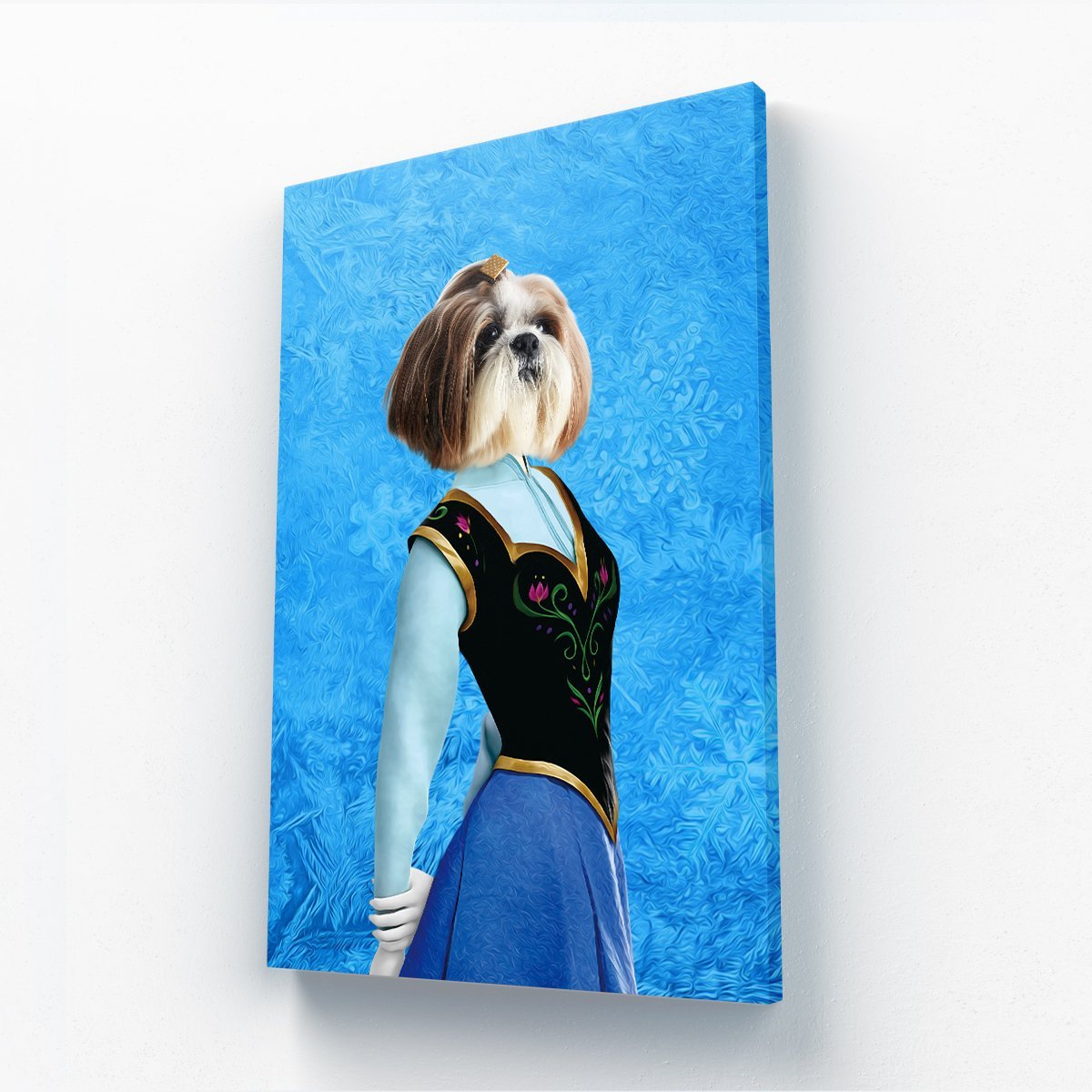 Ana (Frozen Inspired): Custom Pet Canvas - Paw & Glory - Dog Portraits - Pet Portraits