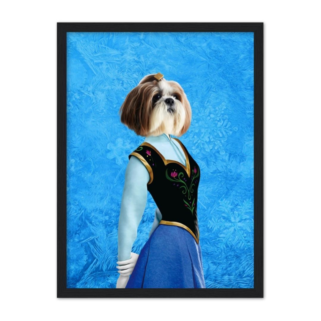 Ana (Frozen Inspired): Custom Pet Portrait - Paw & Glory - Dog Portraits - Pet Portraits