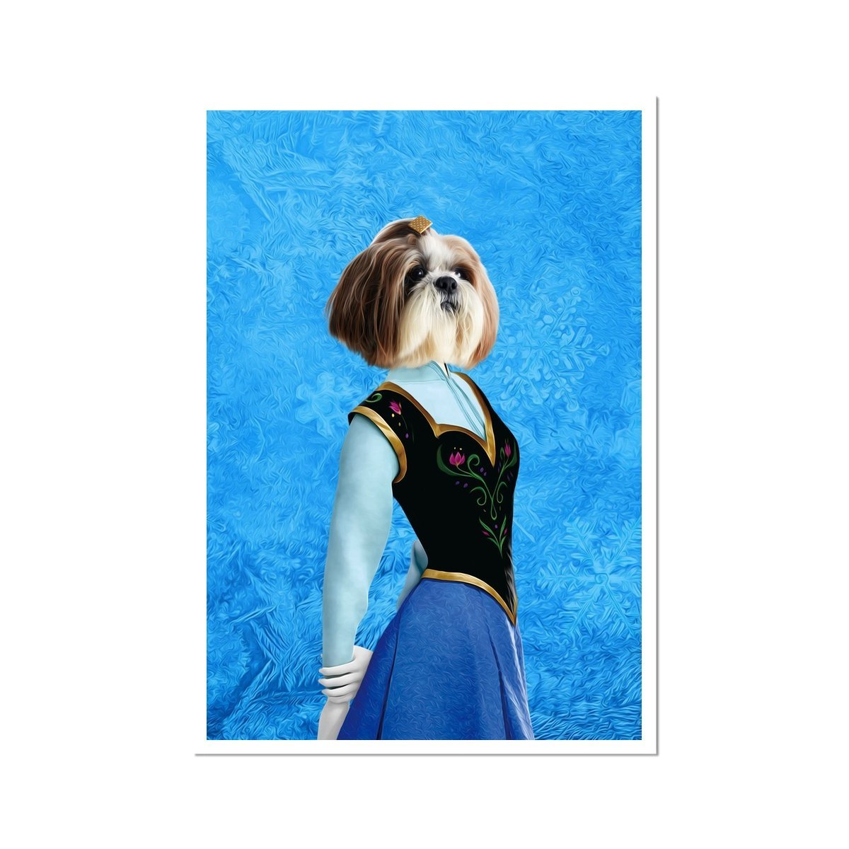 Ana (Frozen Inspired): Custom Pet Poster - Paw & Glory - Dog Portraits - Pet Portraits