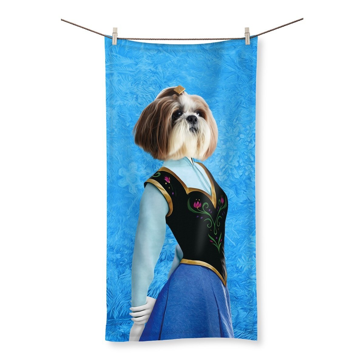 Ana (Frozen Inspired): Custom Pet Towel - Paw & Glory - Dog Portraits - Pet Portraits