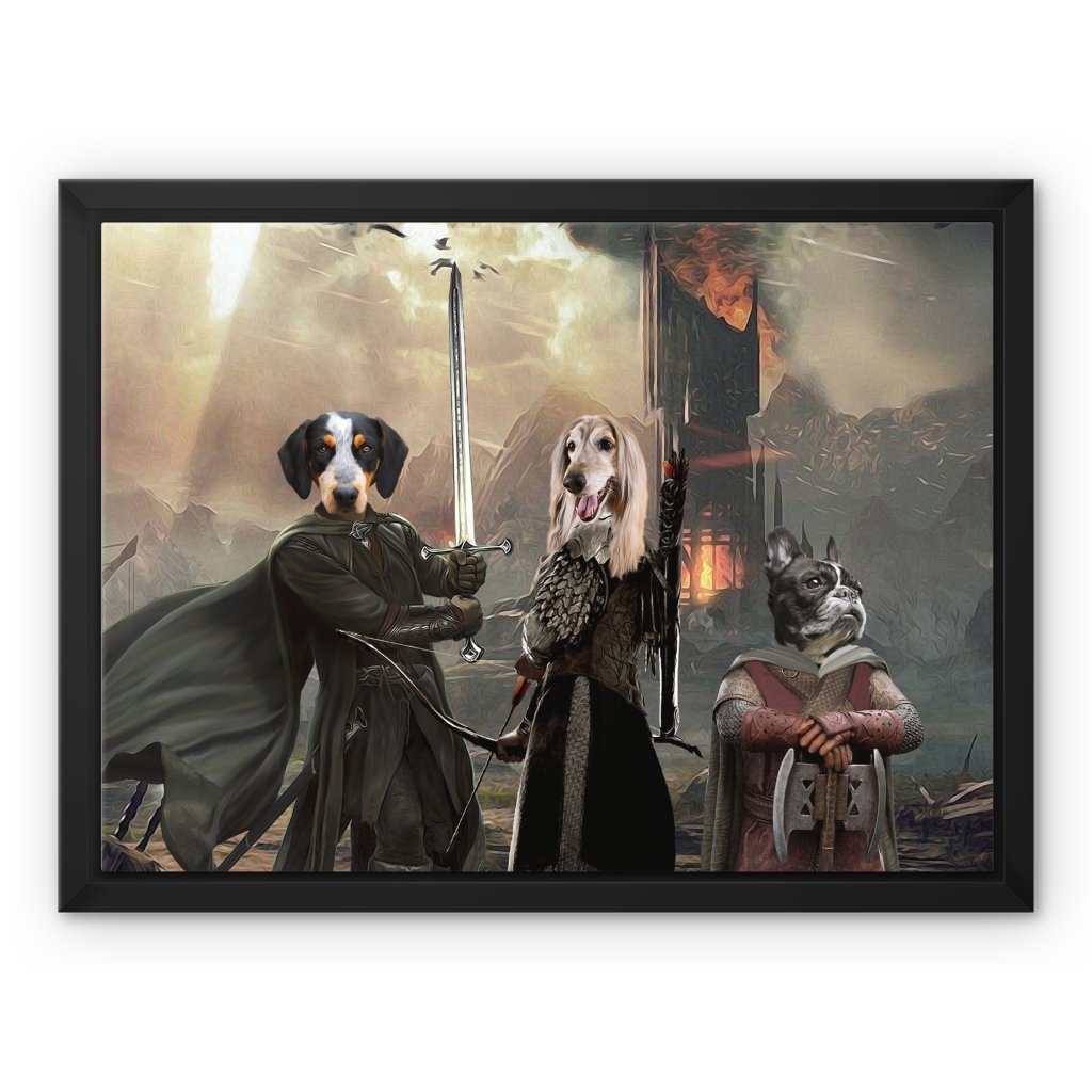 Aragon, Legolas & Gimli: Custom Pet Canvas - Paw & Glory - Dog Portraits - Pet Portraits