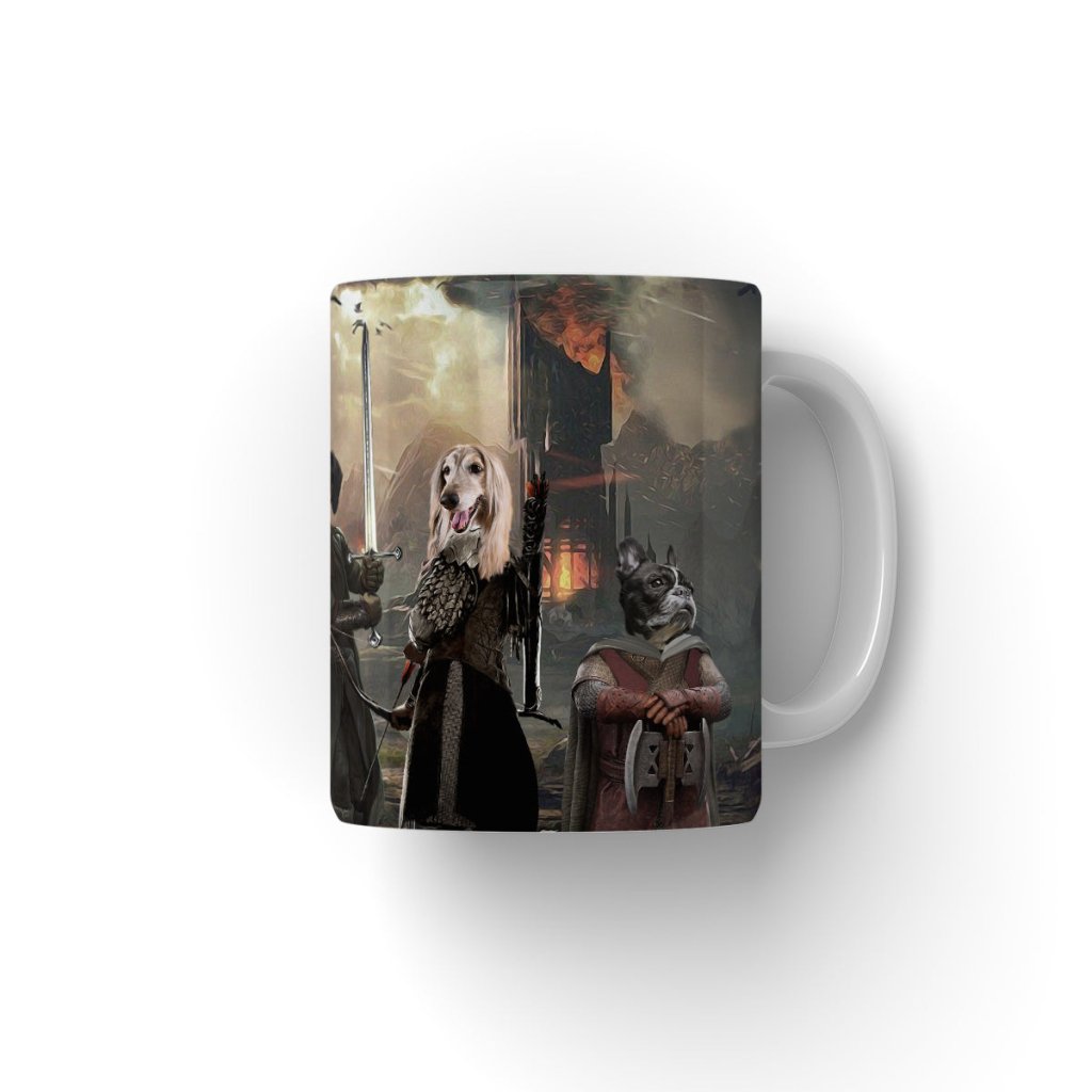 Aragon, Legolas & Gimli: Custom Pet Coffee Mug - Paw & Glory - Dog Portraits - Pet Portraits