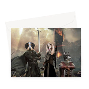 Aragon, Legolas & Gimli: Custom Pet Greeting Card - Paw & Glory - Dog Portraits - Pet Portraits