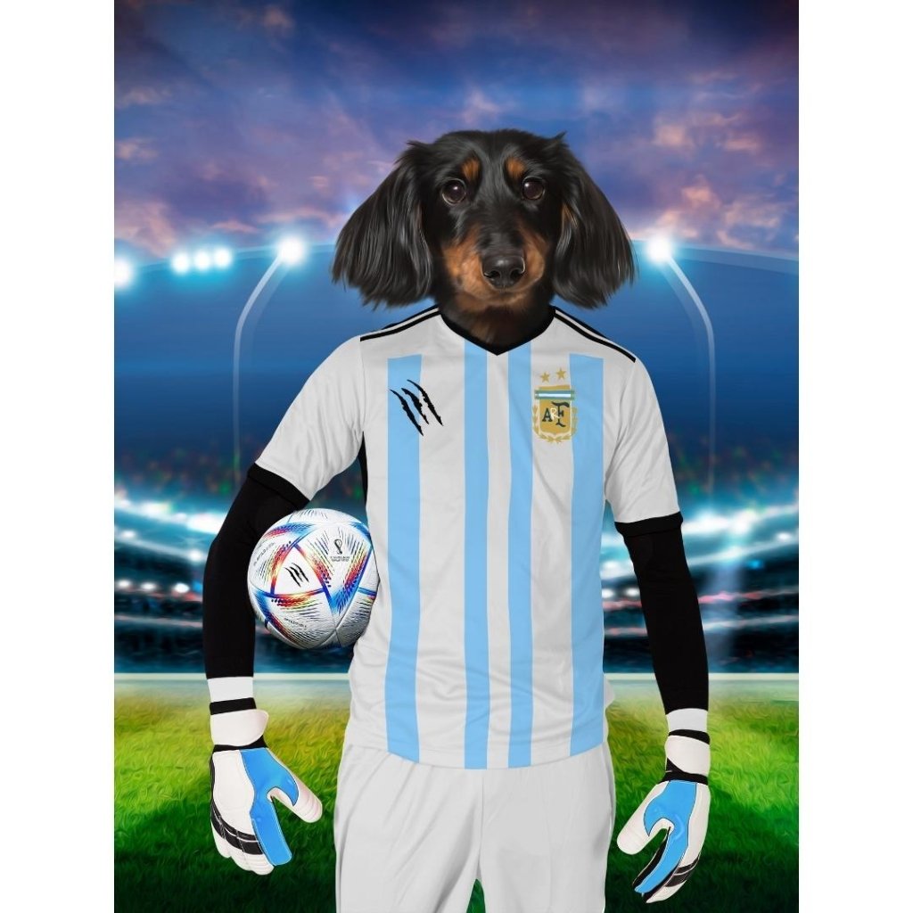 Argentina Football Team (FIFA 2022): Custom Digital Download Pet Portrait - Paw & Glory - Dog Portraits - Pet Portraits