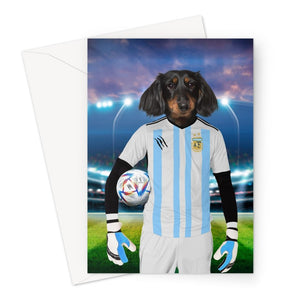 Argentina Football Team (FIFA 2022): Custom Pet Greeting Card - Paw & Glory - Dog Portraits - Pet Portraits