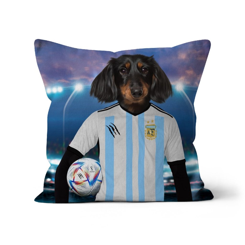 Argentina Football Team (FIFA 2022): Custom Pet Pillow - Paw & Glory - Dog Portraits - Pet Portraits