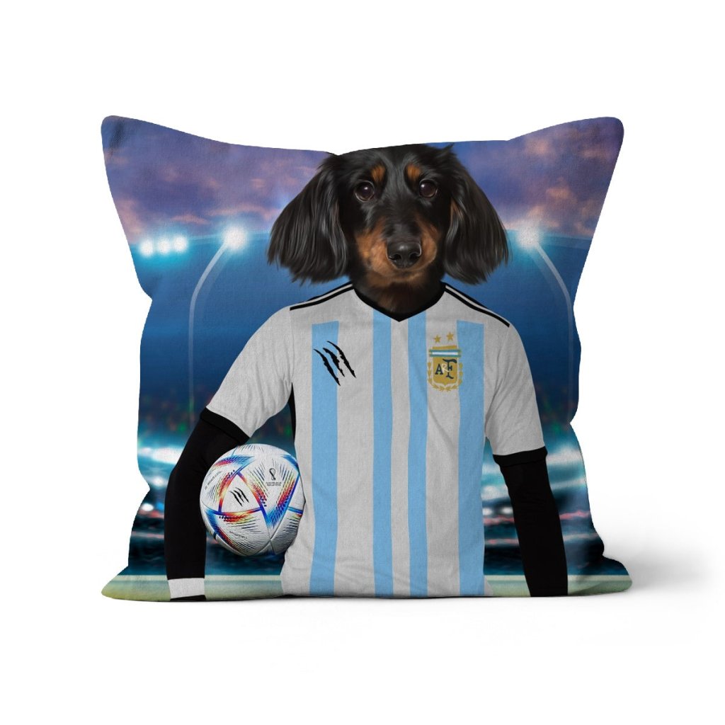 Argentina Football Team (FIFA 2022): Custom Pet Pillow - Paw & Glory - Dog Portraits - Pet Portraits