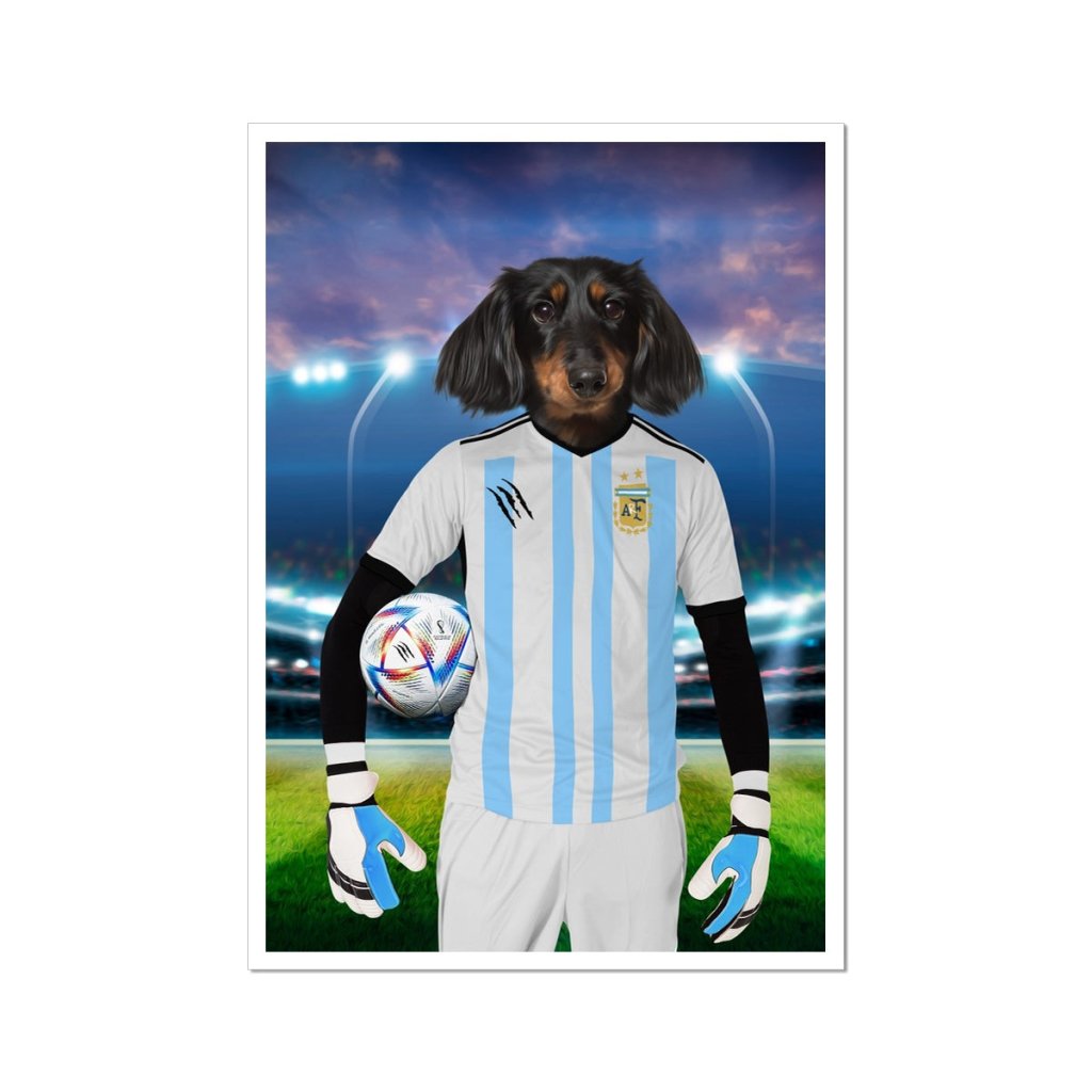 Argentina Football Team (FIFA 2022): Custom Pet Portrait - Paw & Glory - Dog Portraits - Pet Portraits