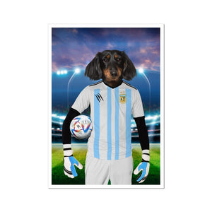 Argentina Football Team (FIFA 2022): Custom Pet Portrait - Paw & Glory - Dog Portraits - Pet Portraits