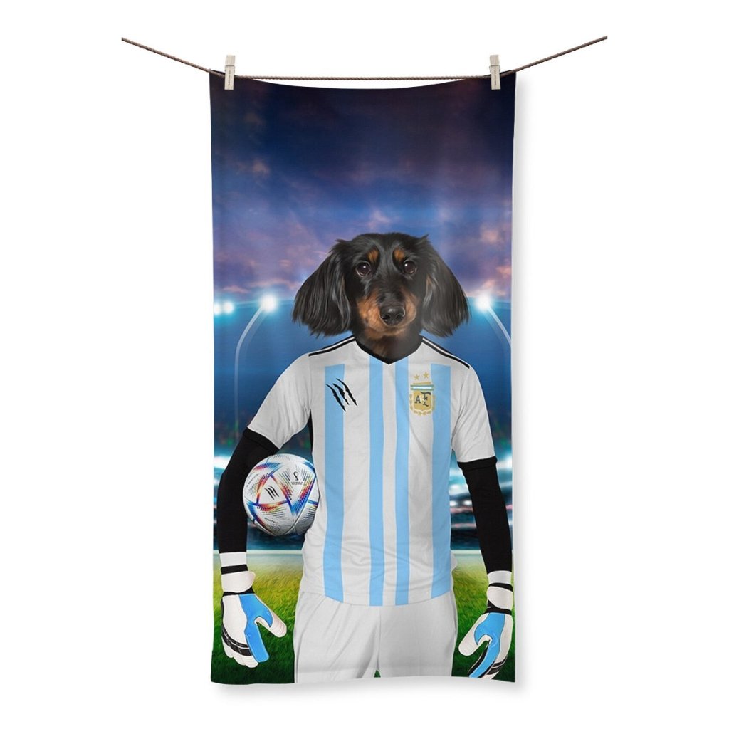 Argentina Football Team (FIFA 2022): Custom Pet Towel - Paw & Glory - Dog Portraits - Pet Portraits