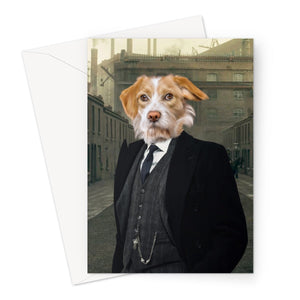 Arthur (Peaky Blinders Inspired): Custom Pet Greeting Card - Paw & Glory - Dog Portraits - Pet Portraits