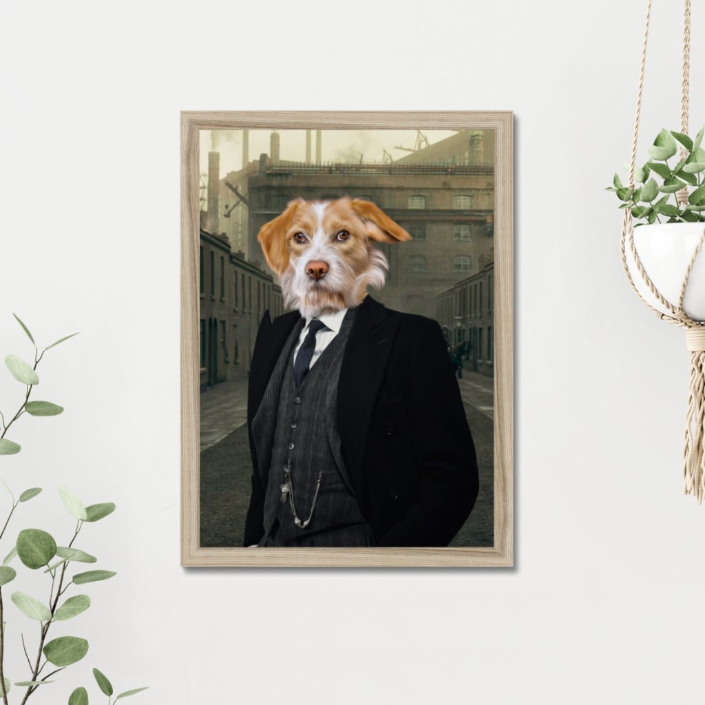 Arthur (Peaky Blinders Inspired): Custom Pet Portrait - Paw & Glory - Dog Portraits - Pet Portraits