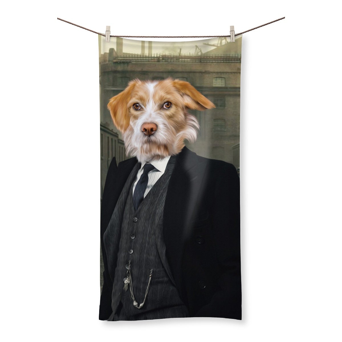 Arthur (Peaky Blinders Inspired): Custom Pet Towel - Paw & Glory - Dog Portraits - Pet Portraits