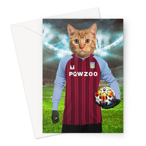 Aston Pawla Football Club: Custom Pet Greeting Card - Paw & Glory - Dog Portraits - Pet Portraits