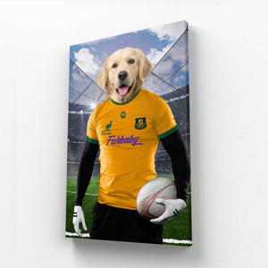 Australia Rugby Team: Custom Pet Canvas - Paw & Glory - Dog Portraits - Pet Portraits