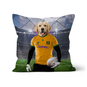 Australia Rugby Team: Custom Pet Pillow - Paw & Glory - Dog Portraits - Pet Portraits