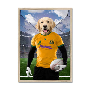 Australia Rugby Team: Custom Pet Portrait - Paw & Glory - Dog Portraits - Pet Portraits