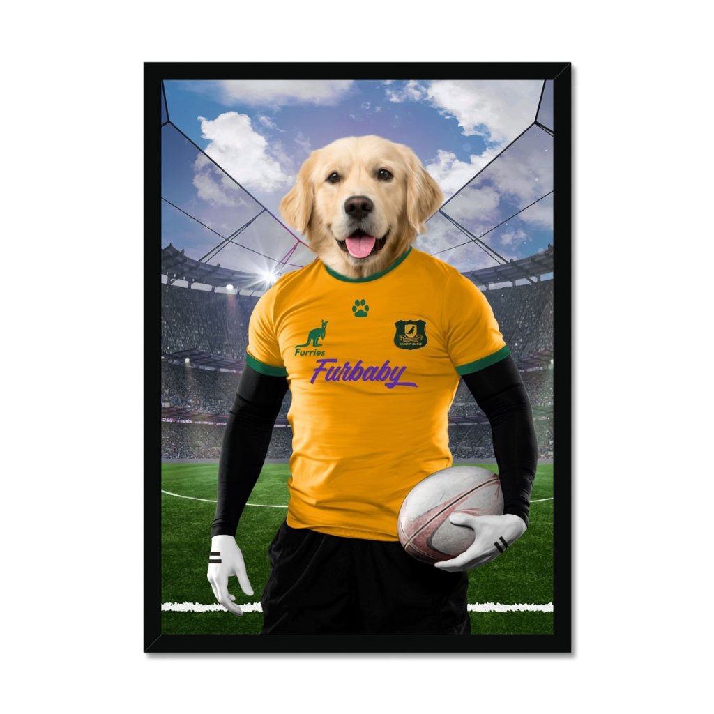 Australia Rugby Team: Custom Pet Portrait - Paw & Glory - Dog Portraits - Pet Portraits