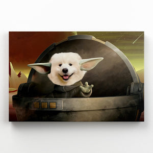 Baby Yoda: Custom Pet Canvas - Paw & Glory - Dog Portraits - Pet Portraits