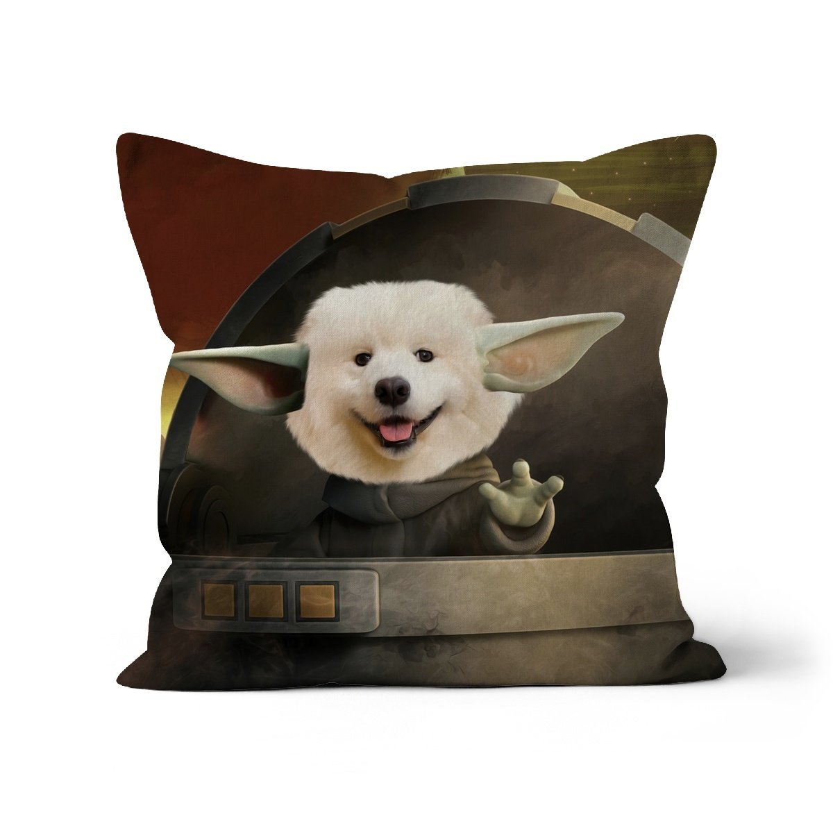 Baby Yoda: Custom Pet Pillow - Paw & Glory - Dog Portraits - Pet Portraits