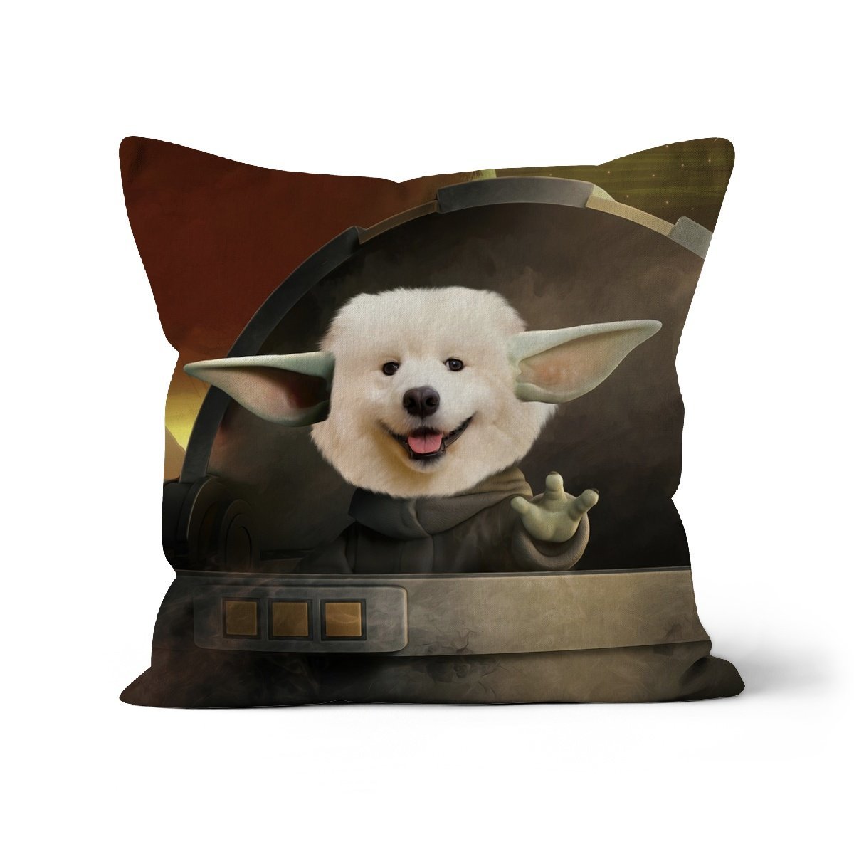 Baby Yoda: Custom Pet Pillow - Paw & Glory - Dog Portraits - Pet Portraits