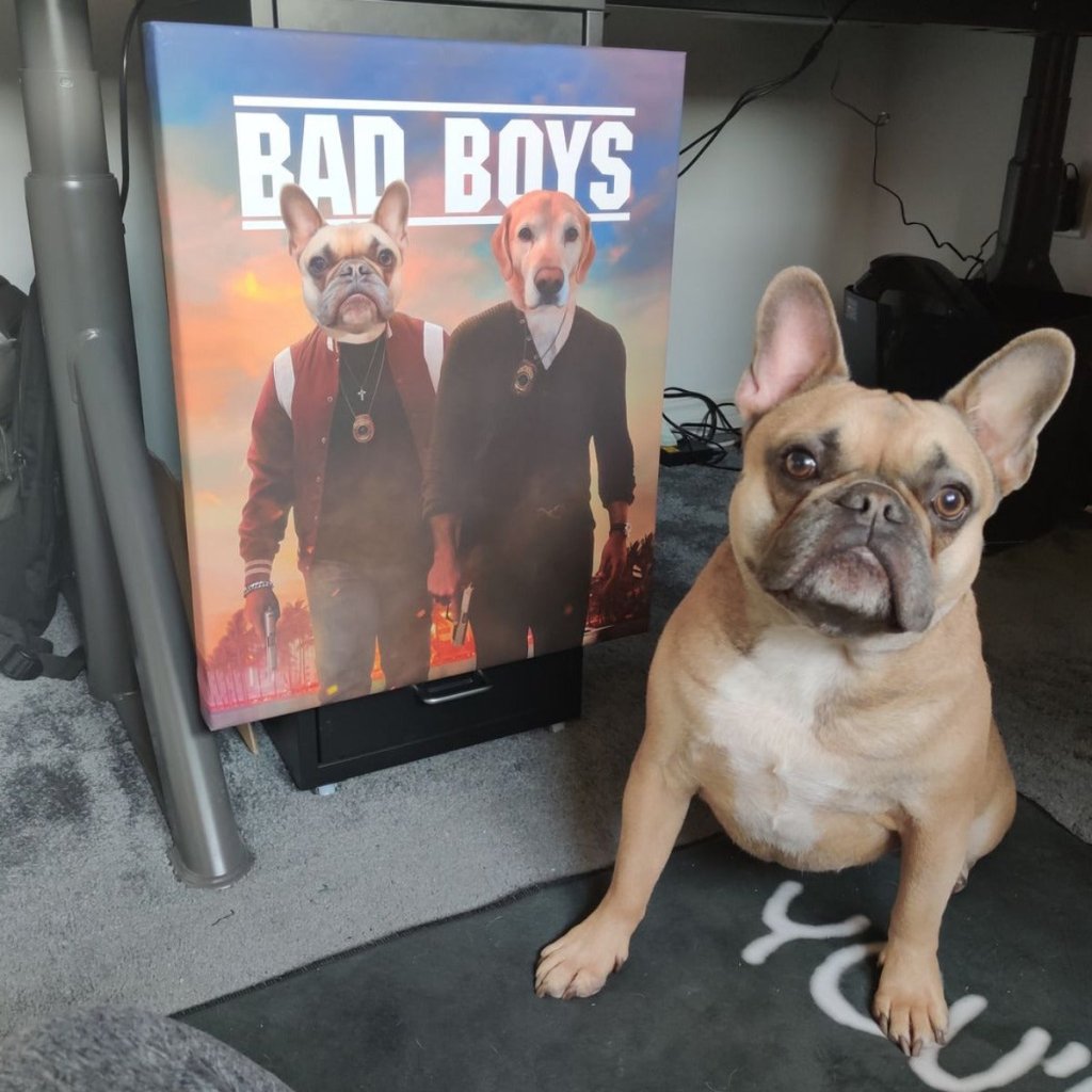 Bad Boys: Custom Pet Canvas - Paw & Glory - Dog Portraits - Pet Portraits