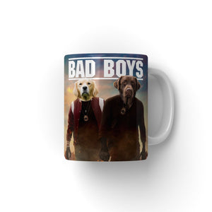 Bad Boys: Custom Pet Coffee Mug - Paw & Glory - Dog Portraits - Pet Portraits