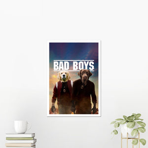 Bad Boys: Custom Pet Poster - Paw & Glory - Dog Portraits - Pet Portraits