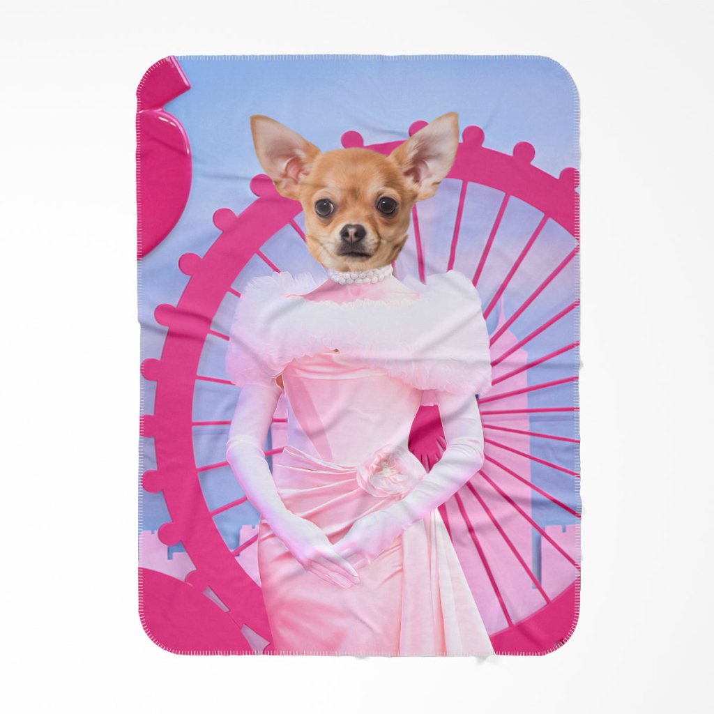 Barbie: Custom Pet Blanket - Paw & Glory - Dog Portraits - Pet Portraits