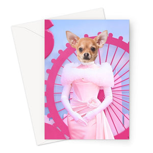 Barbie: Custom Pet Greeting Card - Paw & Glory - Dog Portraits - Pet Portraits