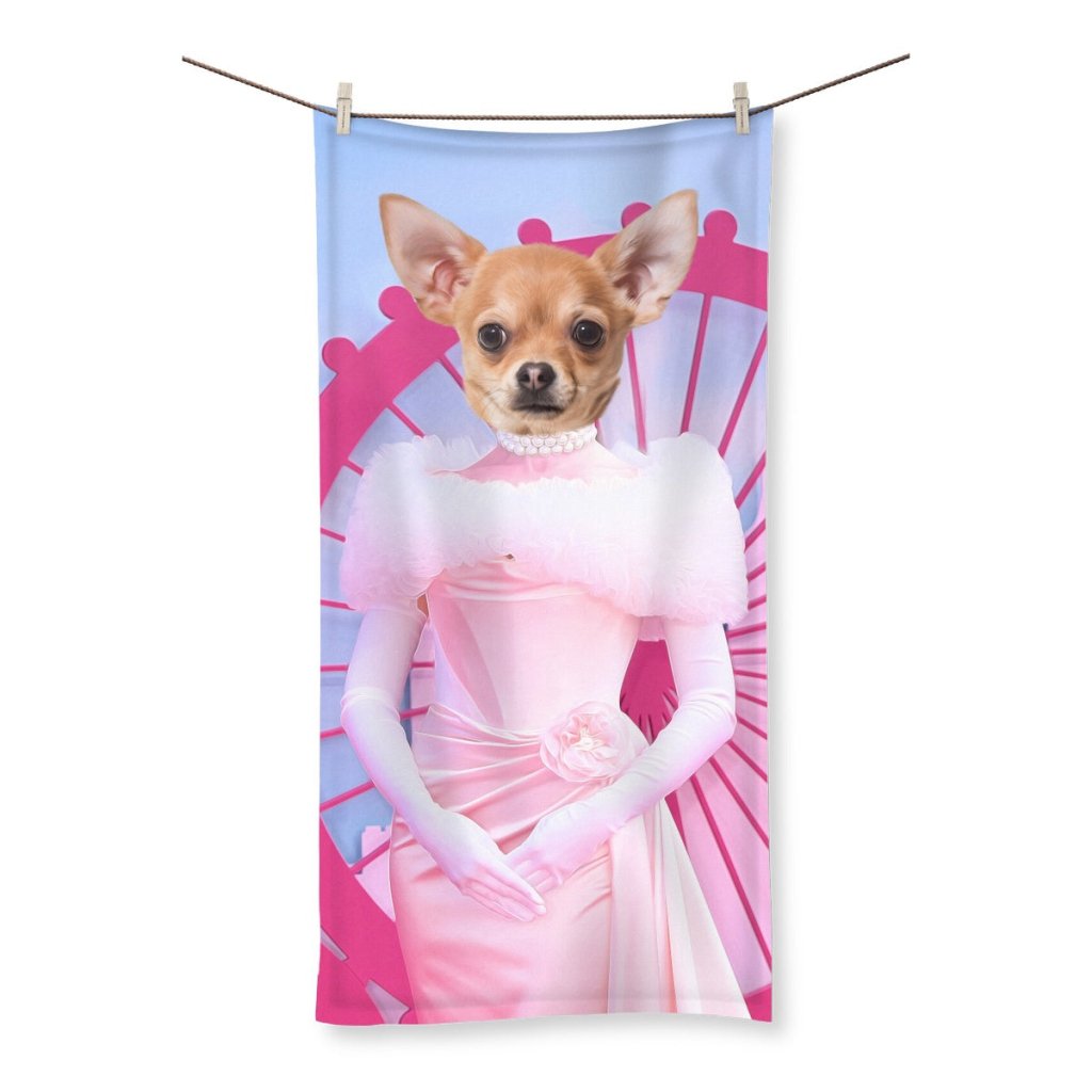 Barbie: Custom Pet Towel - Paw & Glory - Dog Portraits - Pet Portraits